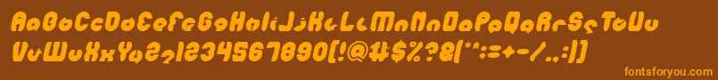 MOHR Italic Font – Orange Fonts on Brown Background