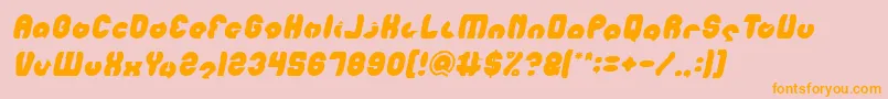 MOHR Italic Font – Orange Fonts on Pink Background