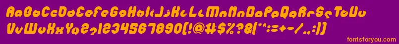 MOHR Italic Font – Orange Fonts on Purple Background