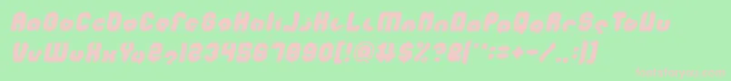 MOHR Italic Font – Pink Fonts on Green Background