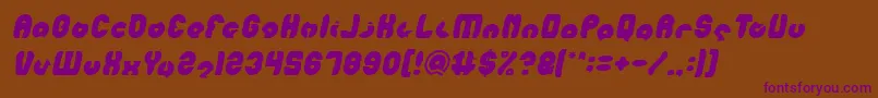 MOHR Italic Font – Purple Fonts on Brown Background