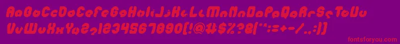 MOHR Italic Font – Red Fonts on Purple Background