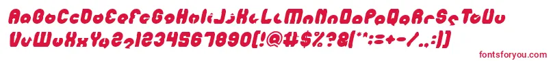 フォントMOHR Italic – 赤い文字