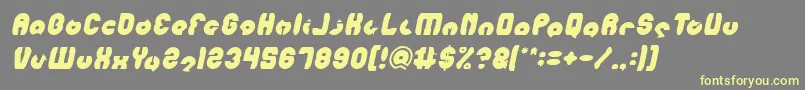 MOHR Italic Font – Yellow Fonts on Gray Background