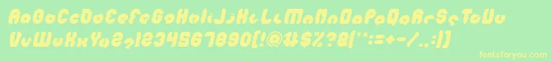 MOHR Italic Font – Yellow Fonts on Green Background