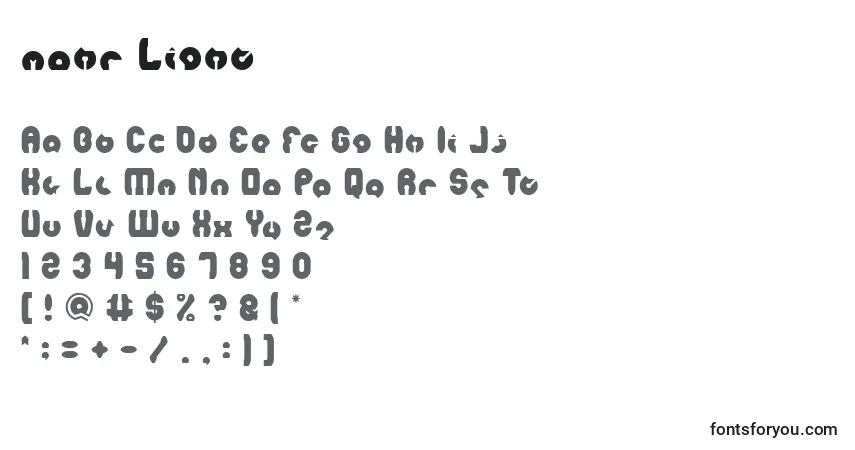 Schriftart Mohr Light – Alphabet, Zahlen, spezielle Symbole