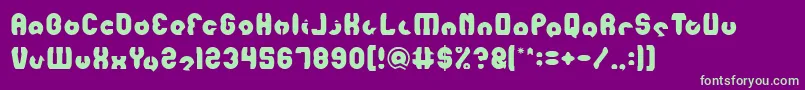 mohr Light Font – Green Fonts on Purple Background