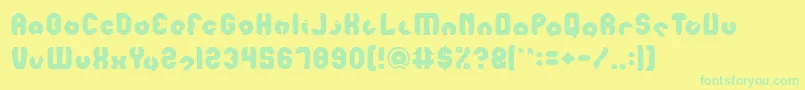 mohr Light-Schriftart – Grüne Schriften auf gelbem Hintergrund