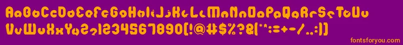 mohr Light Font – Orange Fonts on Purple Background