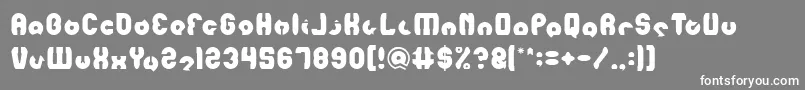 フォントmohr Light – 灰色の背景に白い文字
