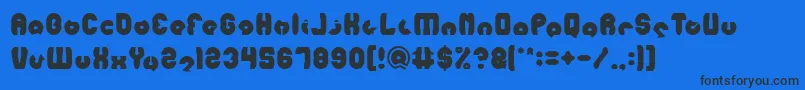 MOHR Font – Black Fonts on Blue Background