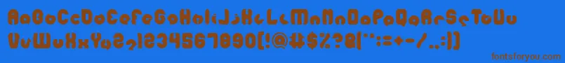 MOHR Font – Brown Fonts on Blue Background