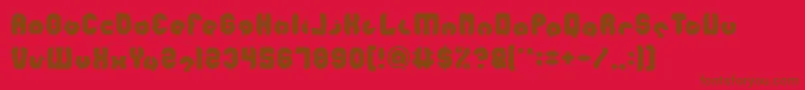 Fonte MOHR – fontes marrons em um fundo vermelho