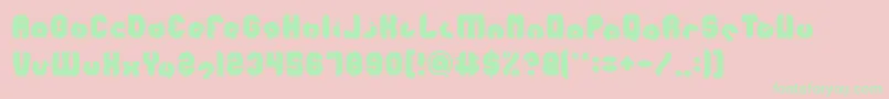 MOHR Font – Green Fonts on Pink Background