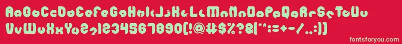 MOHR Font – Green Fonts on Red Background