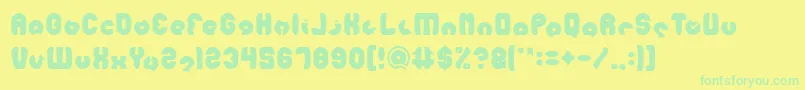 MOHR Font – Green Fonts on Yellow Background