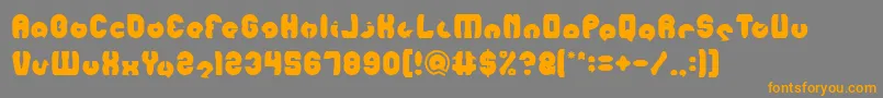 MOHR Font – Orange Fonts on Gray Background