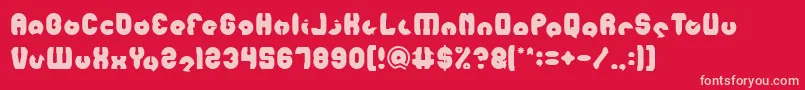 MOHR Font – Pink Fonts on Red Background