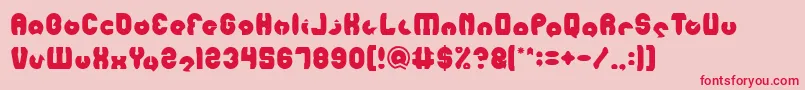 フォントMOHR – ピンクの背景に赤い文字