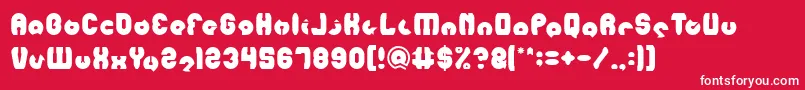 MOHR Font – White Fonts on Red Background