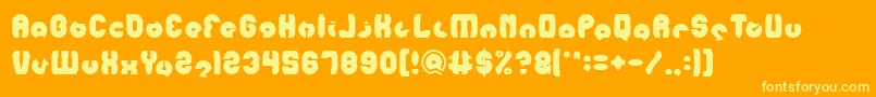 MOHR Font – Yellow Fonts on Orange Background
