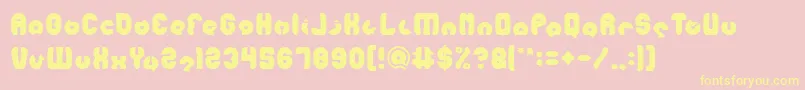 MOHR Font – Yellow Fonts on Pink Background