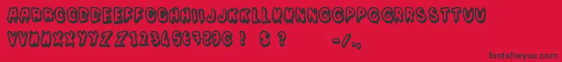 Moi je m en fous Font – Black Fonts on Red Background