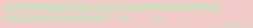 Moi je m en fous Font – Green Fonts on Pink Background