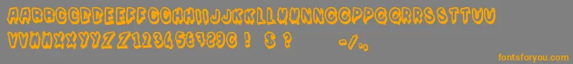 Moi je m en fous Font – Orange Fonts on Gray Background