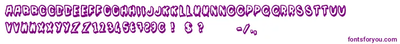 Moi je m en fous Font – Purple Fonts on White Background