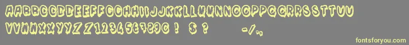 Moi je m en fous Font – Yellow Fonts on Gray Background