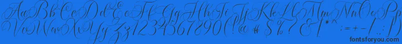 fuente Molandika Script – Fuentes Negras Sobre Fondo Azul