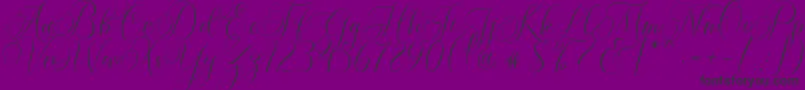 Molandika Script Font – Black Fonts on Purple Background