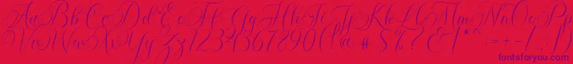 fuente Molandika Script – Fuentes Moradas Sobre Fondo Rojo