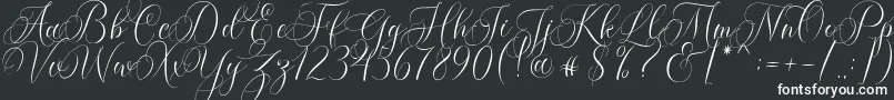 Molandika Script-fontti – valkoiset fontit