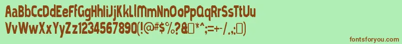 mold papa Font – Brown Fonts on Green Background