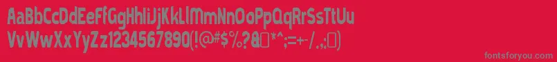 Fonte mold papa – fontes cinzas em um fundo vermelho