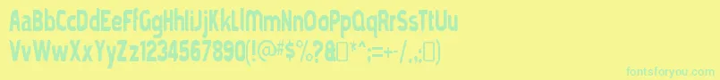 mold papa Font – Green Fonts on Yellow Background