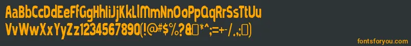 mold papa Font – Orange Fonts on Black Background