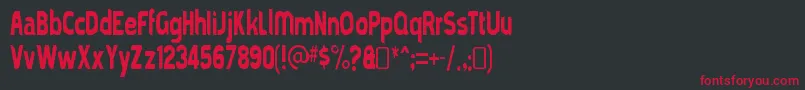 Police mold papa – polices rouges sur fond noir