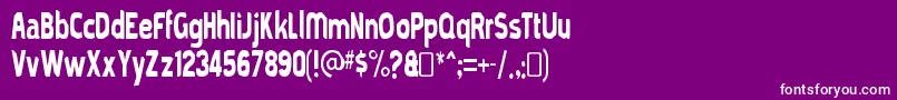 mold papa Font – White Fonts on Purple Background