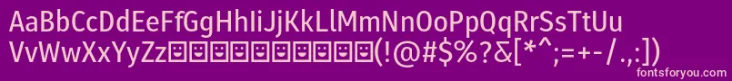フォントMolecula Demo SemiBold – 紫の背景にピンクのフォント