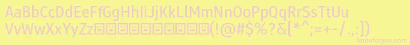 Molecula Demo SemiBold Font – Pink Fonts on Yellow Background