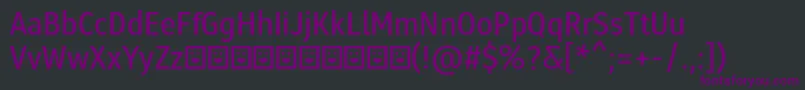 Czcionka Molecula Demo SemiBold – fioletowe czcionki na czarnym tle