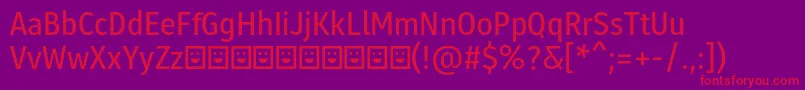 Molecula Demo SemiBold Font – Red Fonts on Purple Background