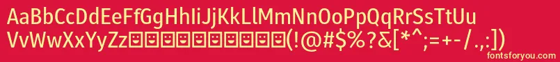 Molecula Demo SemiBold Font – Yellow Fonts on Red Background