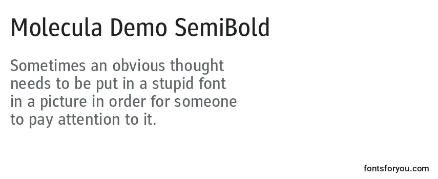 Шрифт Molecula Demo SemiBold