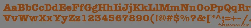 More about ItcAmericanTypewriterLtBold Font ItcAmericanTypewriterLtBold Font – Brown Fonts on Gray Background
