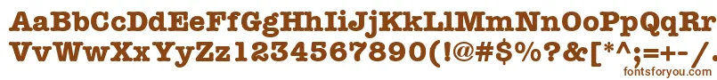 ItcAmericanTypewriterLtBold Font – Brown Fonts on White Background