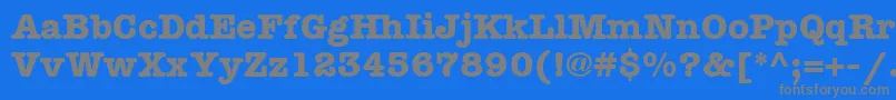 Czcionka ItcAmericanTypewriterLtBold – szare czcionki na niebieskim tle